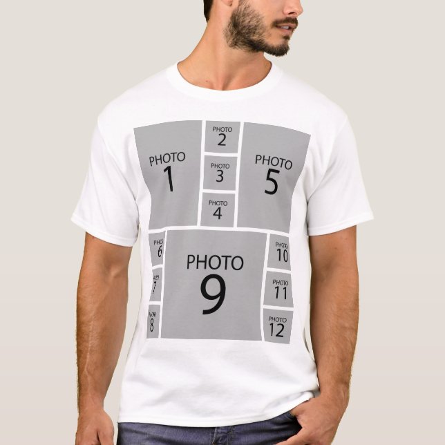 Create your own Personalized 12 PHOTO COLLAGE T-Shirt (Front)