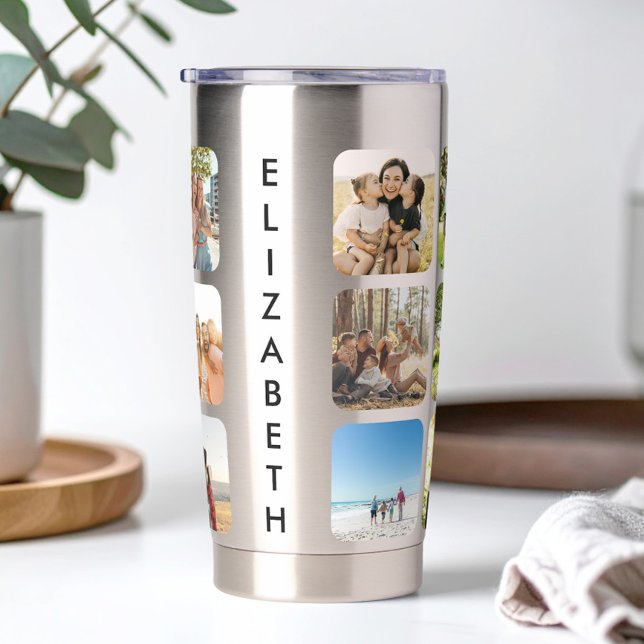 Create Your Own Personalized 15 Photo Collage Insulated Tumbler (Creator Uploaded)