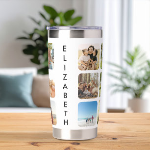 Create Your Own Personalized 15 Photo Collage Insulated Tumbler