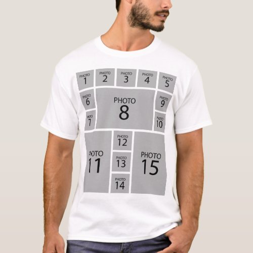 Create your own Personalized 15 PHOTO COLLAGE T_Sh T_Shirt