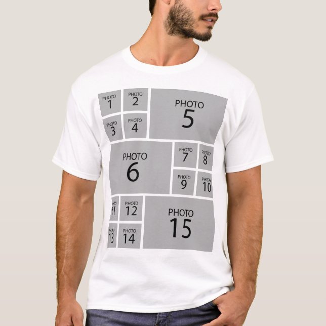 Create your own Personalized 15 PHOTO COLLAGE T-Shirt (Front)