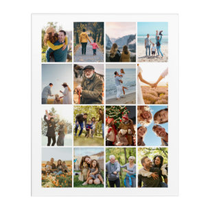 Create Your Own Personalized 16 Photo Collage Acrylic Print