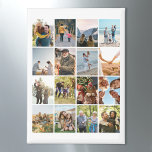 Create Your Own Personalized 16 Photo Collage Magnet<br><div class="desc">Create your own photo collage magnet featuring 16 of your favorite pictures.</div>