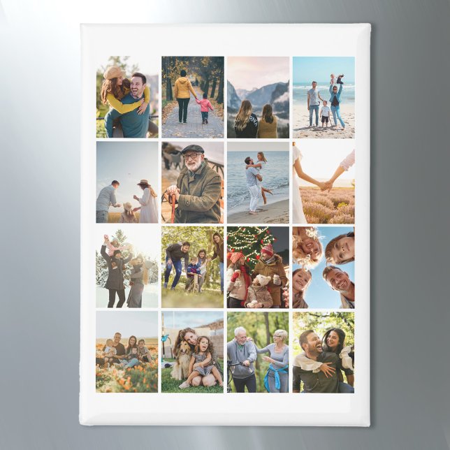 Create Your Own Personalized 16 Photo Collage Magnet (Creator Uploaded)
