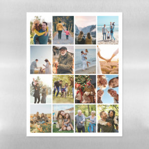 Create Your Own Personalized 16 Photo Collage Magnetic Dry Erase Sheet