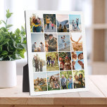Create Your Own Personalized 16 Photo Collage Plaque<br><div class="desc">Create your own photo collage plaque featuring 16 of your favorite pictures.</div>