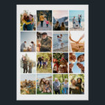 Create Your Own Personalized 16 Photo Collage Poster<br><div class="desc">Create your own photo collage poster featuring 16 of your favorite pictures.</div>