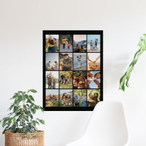 Create Your Own Personalized 16 Photo Collage Poster