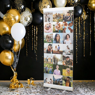Create Your Own Personalized 21 Photo Collage Retractable Banner