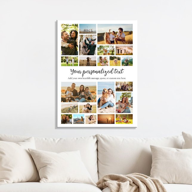 Create Your Own Personalized 22 Photo Collage Canvas Print (Creator Uploaded)