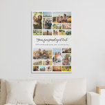 Create Your Own Personalized 22 Photo Collage Faux Canvas Print<br><div class="desc">Make your own faux canvas print featuring 22 of your cherished photo memories in a modern grid style photo collage. Simply add your pictures and text for custom photo wall art or personalized gift for family and friends.</div>