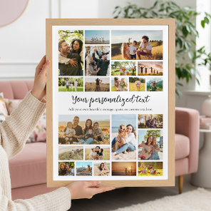Create Your Own Personalized 22 Photo Collage Poster
