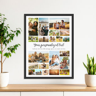 Create Your Own Personalized 22 Photo Collage Poster