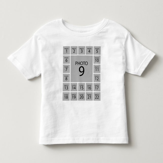 Create your own  Personalized 22 PHOTO COLLAGE Toddler T-shirt (Front)