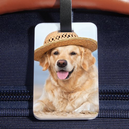 Create Your Own Personalized 2 Pet Photo Dog Luggage Tag