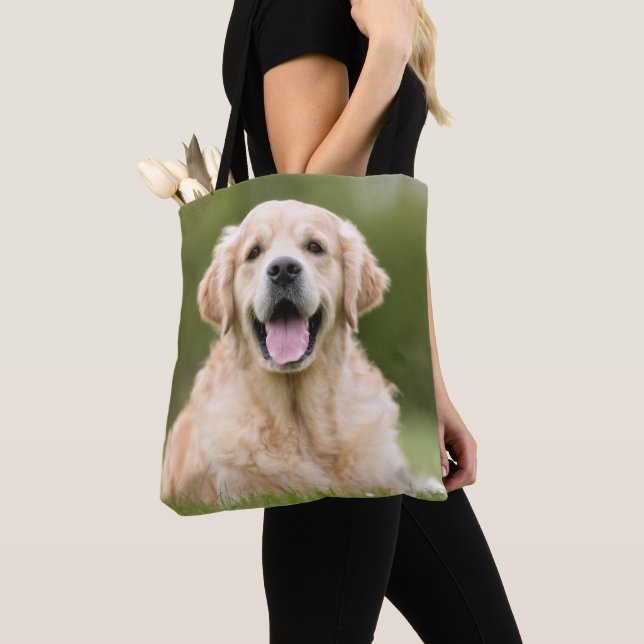 Create Your Own Personalized 2 Pet Photo Dog Tote Bag (Close Up)