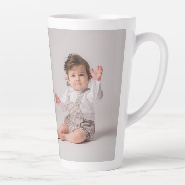 Create Your Own Personalized 2 Photos Latte Mug (Right)