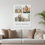 Create Your Own Personalized 3 Photo and Quote Faux Canvas Print<br><div class="desc">Create your own custom quote canvas wall art. Features three of your photos and personalized text in minimalist typewriter typography.</div>