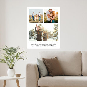 Create Your Own Personalized 3 Photo and Quote Poster