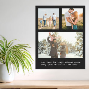 Create Your Own Personalized 3 Photo and Quote Poster