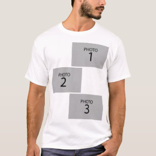 Create your own Personalized 3 PHOTO COLLAGE T-Shirt