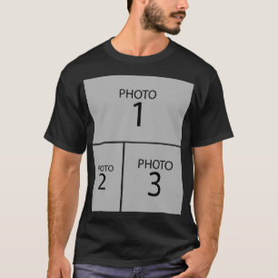 Create your own Personalized 3 PHOTO COLLAGE T-Shirt