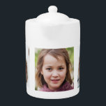 Create Your Own Personalized 3 Photo Teapot<br><div class="desc">Square photos of your family or kids  on  the teapot. Fun gift mug at Christmas,  Thanksgiving or birthdays</div>