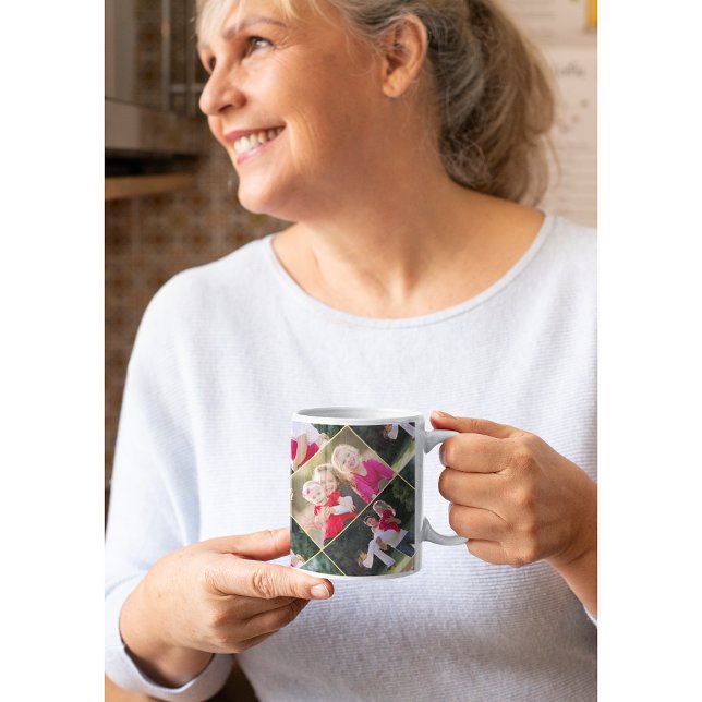 Create Your Own Personalized 5 Photo Collage Gold Coffee Mug (Create Your Own Personalized 5 Photo Collage Gold Coffee Mug)