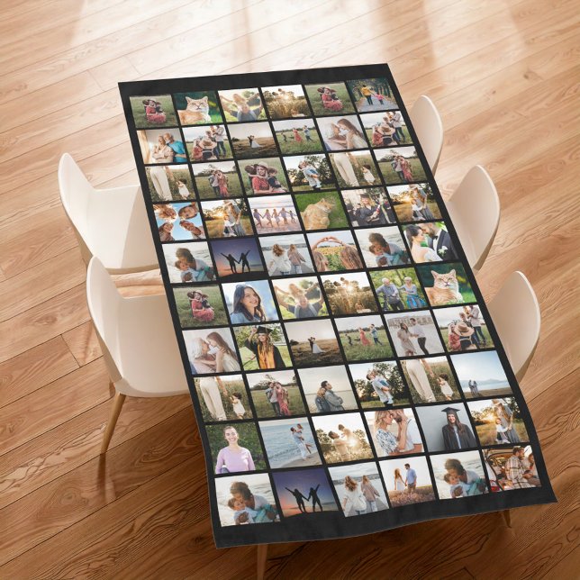 Create Your Own Personalized 60 Photo Collage Tablecloth (Creator Uploaded)