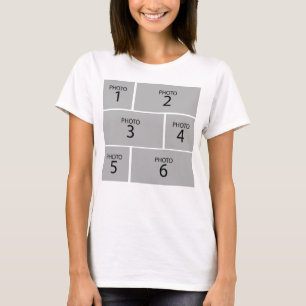 Create your own Personalized 6 PHOTO COLLAGE  T-Shirt