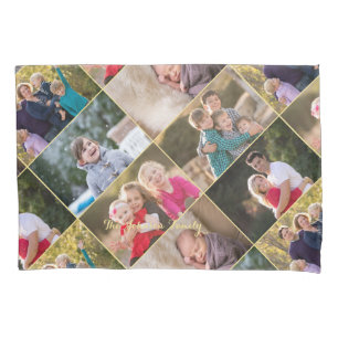 Create Your Own Personalized 6 Photo Collage Text Pillow Case