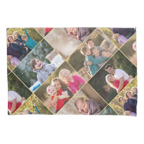 Create Your Own Personalized 6 Photo Collage Text Pillow Case