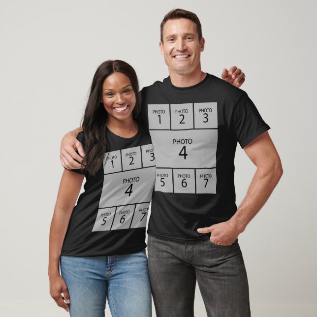 Create your own Personalized 7 PHOTO COLLAGE  T-Shirt (Unisex)