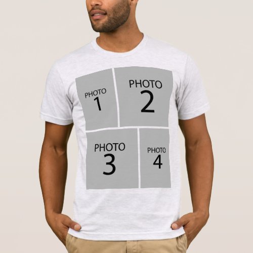 Create your own Personalized 8 PHOTO COLLAGE T_Shirt