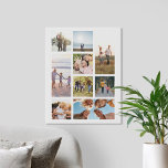Create Your Own Personalized 9 Photo Collage Faux Canvas Print<br><div class="desc">Create your own personalized photo collage faux canvas print with 9 of your favorite pictures.</div>