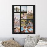 Create Your Own Personalized 9 Photo Collage Faux Canvas Print<br><div class="desc">Create your own personalized photo collage faux canvas print with 9 of your favorite pictures.</div>