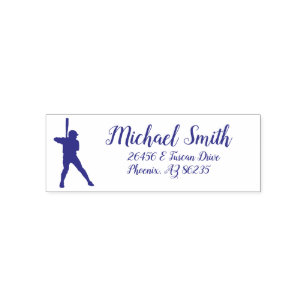 Create Your Own Personalized Address Baseball Self-inking Stamp