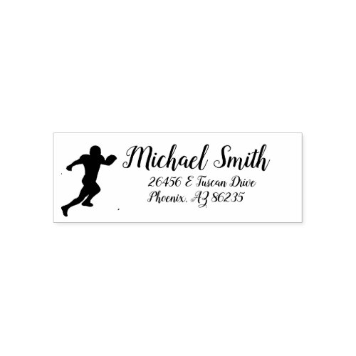 Create Your Own Personalized Address football Self_inking Stamp