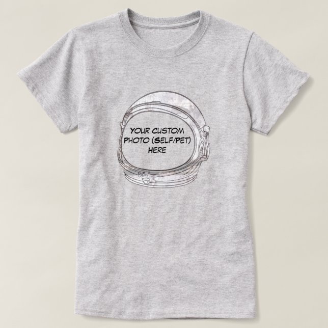 Create Your Own Personalized Astronaut Helmet  T-Shirt (Design Front)