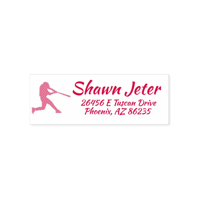 Create Your Own Personalized Baseball Sports Self-inking Stamp (Design)
