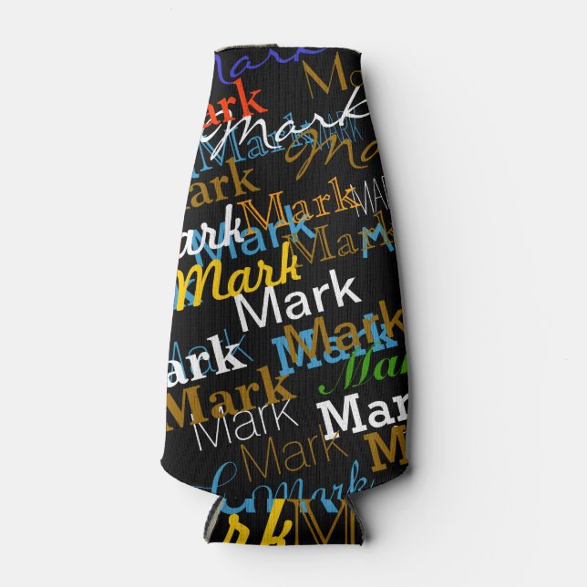 Create Your Own Personalized Black Bottle Cooler (Front)