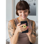 Create Your Own Personalized Black Gold Monogram PopSocket<br><div class="desc">Custom, personalized, modern black monogram monogrammed on faux gold background, cellphone / mobile phone grip PopGrip PopSocket, that also functions as a convenient stand so you can watch videos on the fly. Simply type in your initials / monogram, to customize. Makes texting, taking selfies, and watching videos - easier and...</div>