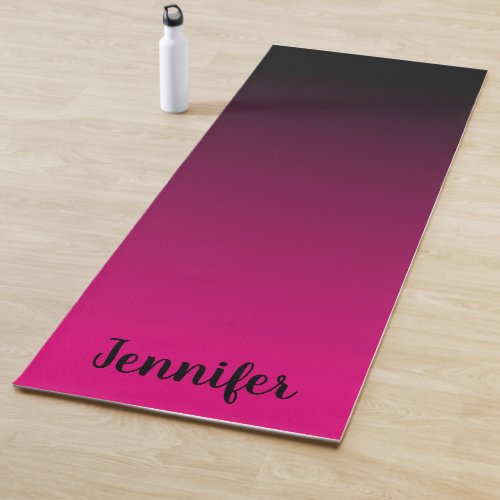 Create Your Own Personalized Black Ombre Yoga Mat