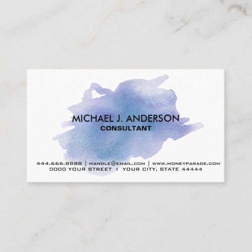 Create Your Own Personalized Blue Color Splatter Business Card