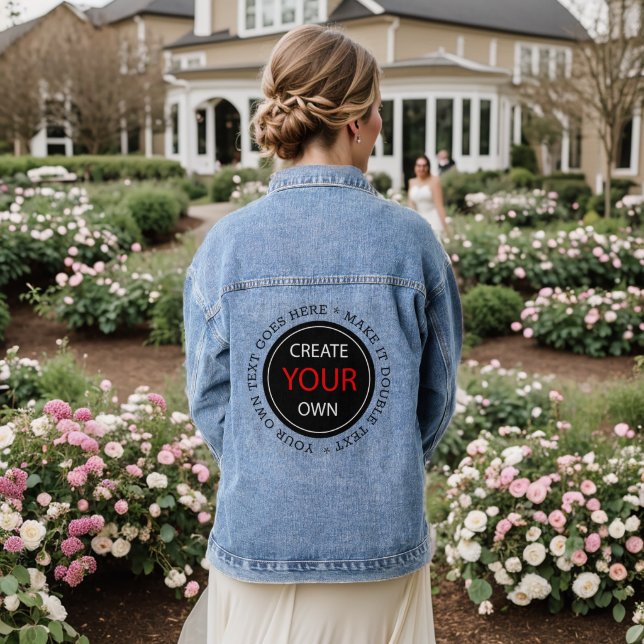 Create Your Own - Personalized, branded / Custom Denim Jacket (Wedding Back)