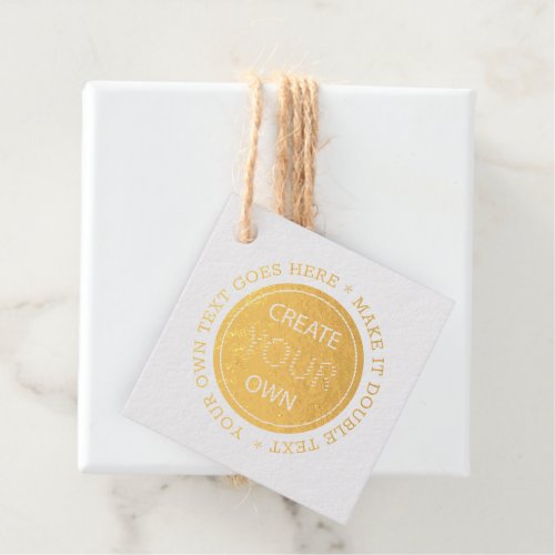 Create Your Own _ Personalized branded  Custom Foil Favor Tags