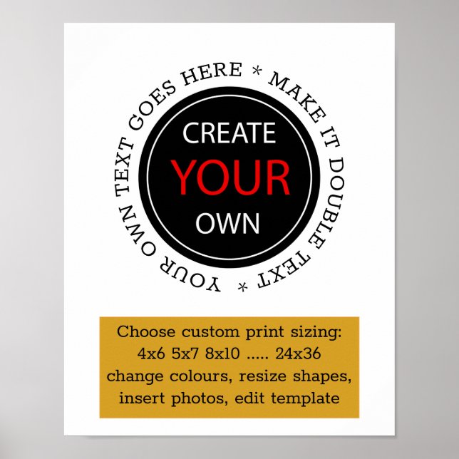 Create Your Own - Personalized, branded / Custom Poster (Front)