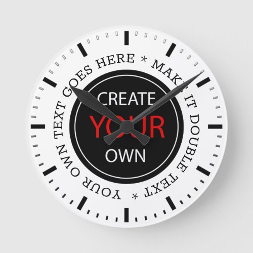 Create Your Own _ Personalized branded  Custom Round Clock