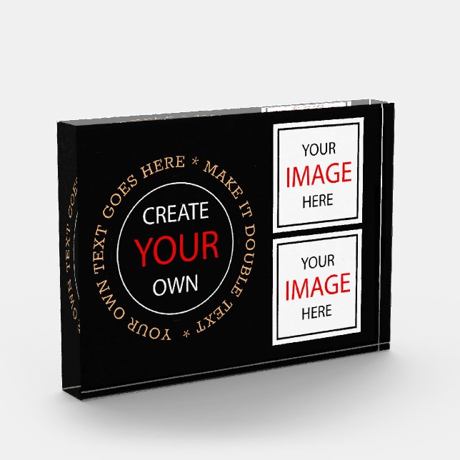 Create Your Own - Personalized, branded / glass Photo Block (Left)