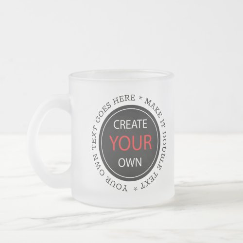 Create Your Own _ Personalized branded  Photo Frosted Glass Coffee Mug